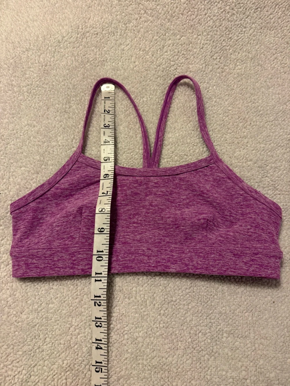 Alo Yoga Alosoft Gratitude Sports Bra Heather Purple Y Back Racerback